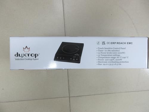 Duxtop 1800W Portable Induction Cooktop Countertop Burner, Black 9100MC/BT-M20B