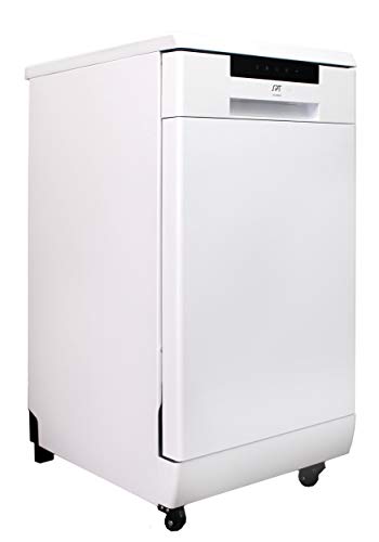 SPT SD-9263WA 18″ Wide Portable Dishwasher with ENERGY STAR, 6 Wash Programs, 8 Place Settings and Stainless Steel Tub – White