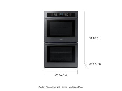 SAMSUNG 30" Smart Double Wall Oven, Black Stainless Steel, NV51T5511DG/AA