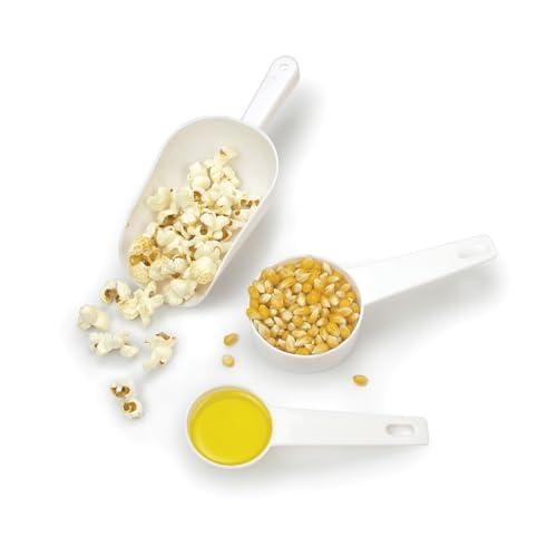 West Bend Stir Crazy Movie Theater Popcorn Popper, wykwintna maszyna do popcornu z nieprzywierającym czajnikiem i łyżką do popcornu do maszyny do popcornu, 4 Qt., czerwona