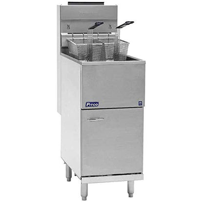 Natural Gas Pitco 40D Tube Fired Gas Floor Fryer 40-45 Pound 115,000 BTU