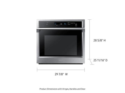 SAMSUNG NV51K6650SS 30" Smart Single Wall Oven with Steam Cook in Stainless Steel