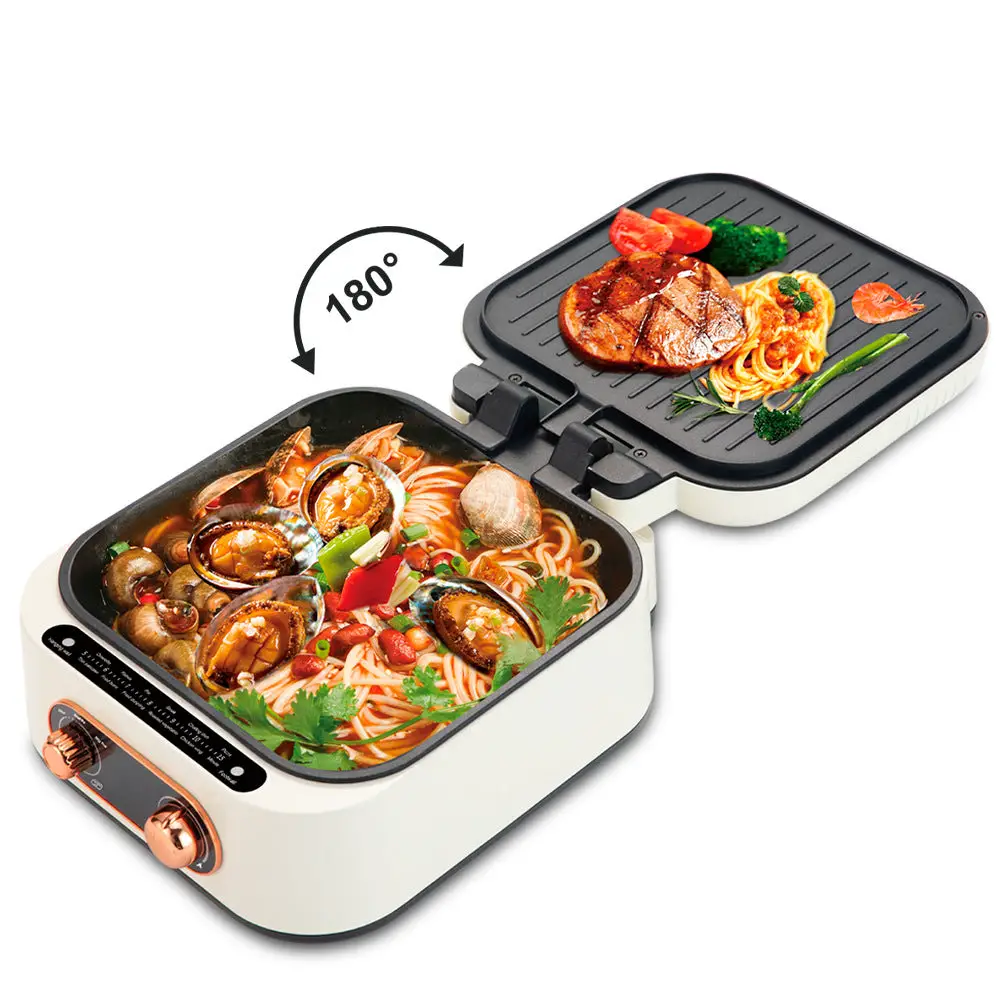 Household Multi-functional Electric Cooker Hot Pot Roasting Hot Pot One