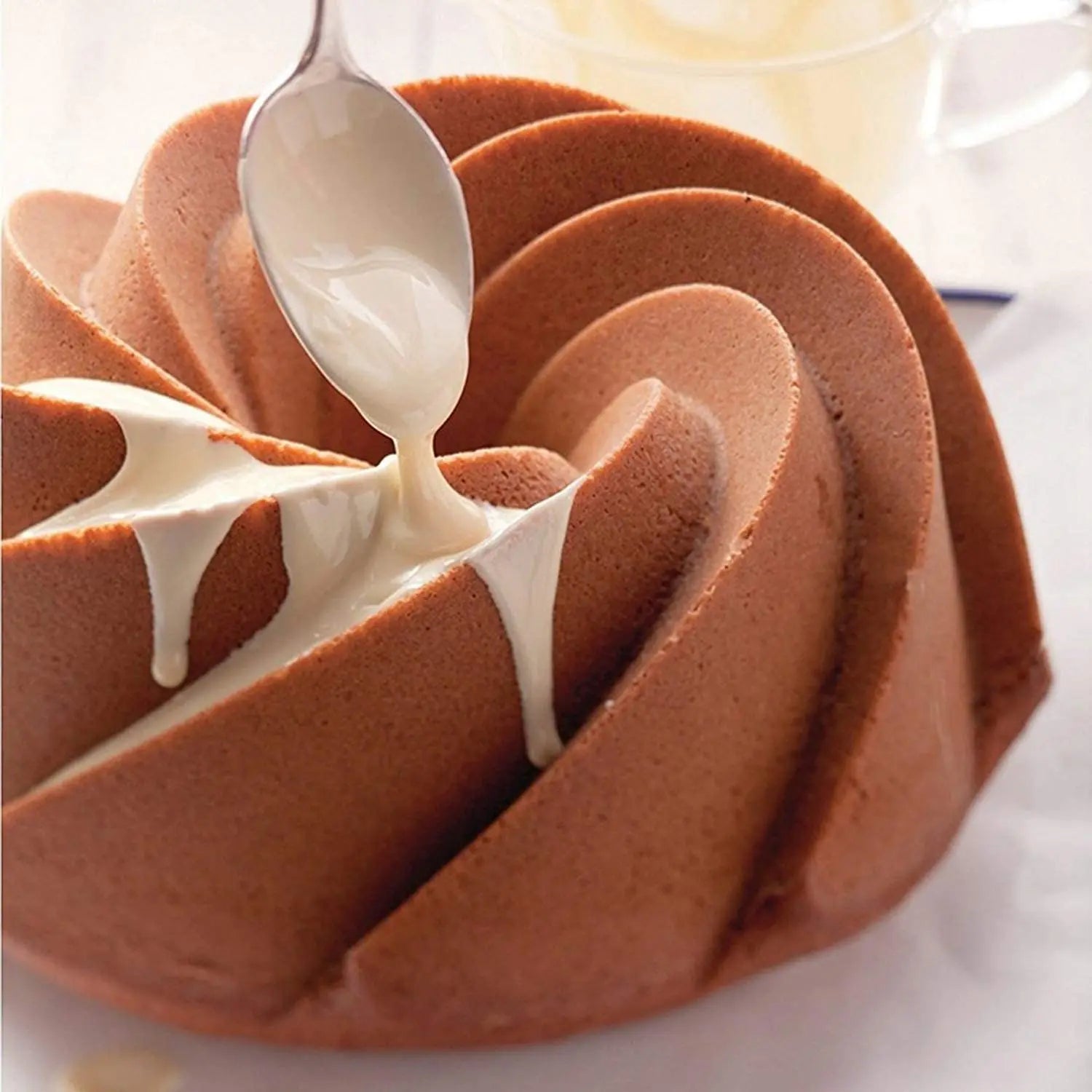 3D Big Swirl Shape Silicone Butter Cake Mould Kitchen Baking Form Tools for Cake Bakery Baking Dish Bakeware Mold Cake Pan - Walfos® Kitchenware