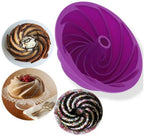 3D Big Swirl Shape Silicone Butter Cake Mould Kitchen Baking Form Tools for Cake Bakery Baking Dish Bakeware Mold Cake Pan - Walfos® Kitchenware