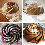 3D Big Swirl Shape Silicone Butter Cake Mould Kitchen Baking Form Tools for Cake Bakery Baking Dish Bakeware Mold Cake Pan - Walfos® Kitchenware