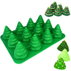 3D Christmas Tree Fondant Cake Bread Decorating Sugarcraft Silicone Pop Soap Mold Mould DIY Tools - Walfos® Kitchenware