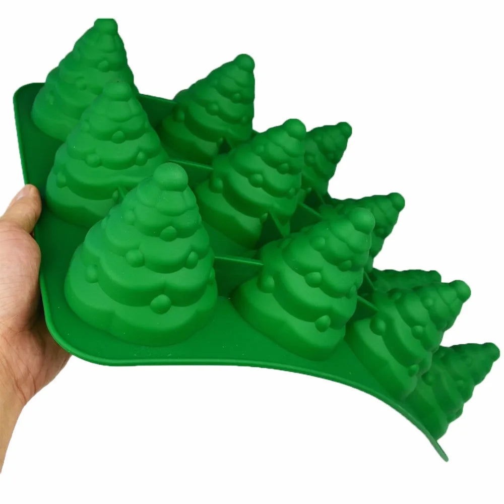 3D Christmas Tree Fondant Cake Bread Decorating Sugarcraft Silicone Pop Soap Mold Mould DIY Tools - Walfos® Kitchenware