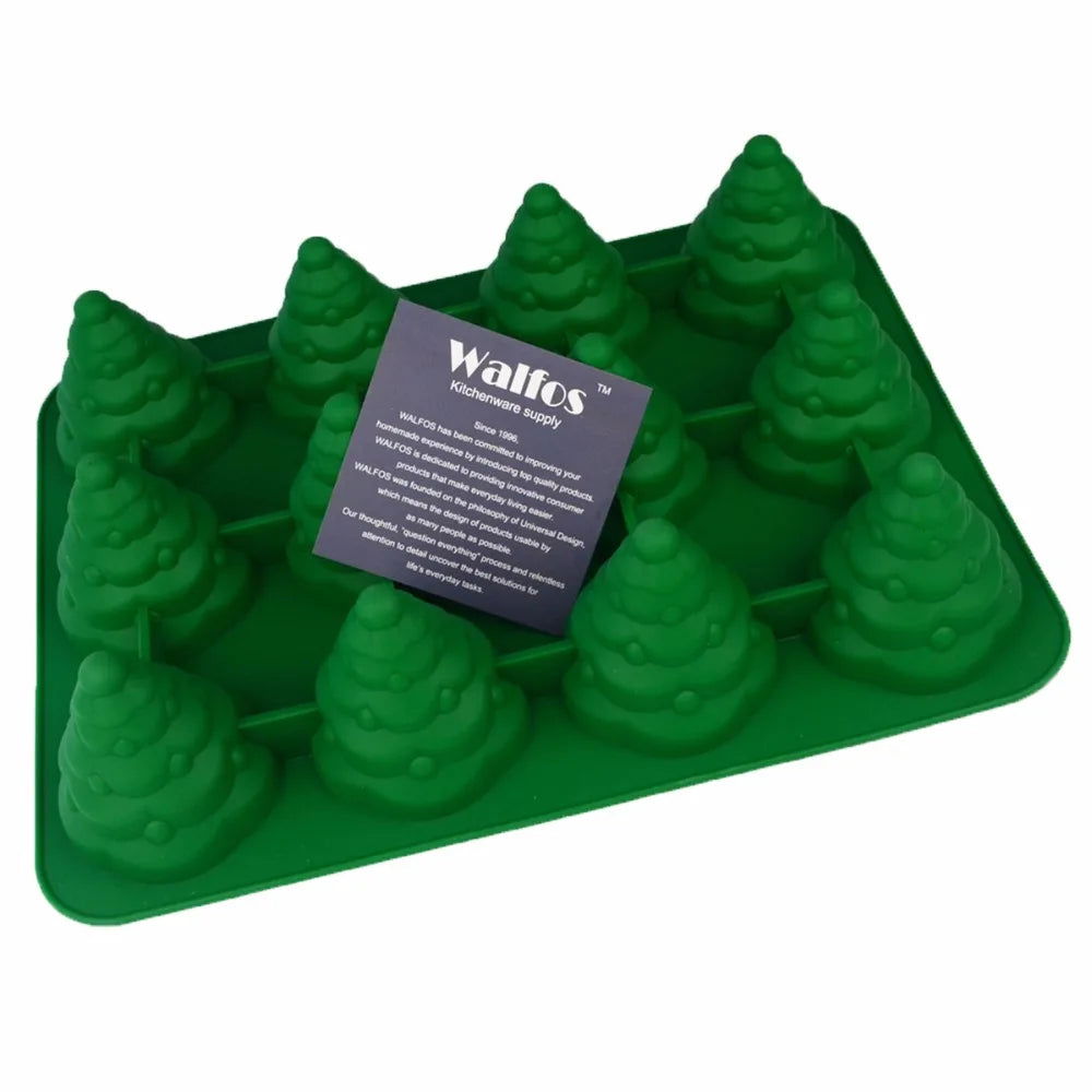3D Christmas Tree Fondant Cake Bread Decorating Sugarcraft Silicone Pop Soap Mold Mould DIY Tools - Walfos® Kitchenware