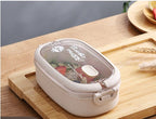 Wheat Straw Microwaveable Bento Box