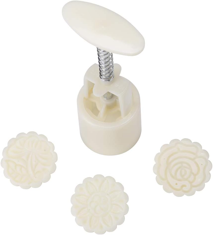 Mid-Autumn Festival Hand-Pressure Moon Cake Mould With 12 Pcs Mode Pattern For 4 Sets