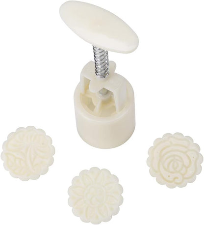 Mid-Autumn Festival Hand-Pressure Moon Cake Mould With 12 Pcs Mode Pattern For 4 Sets