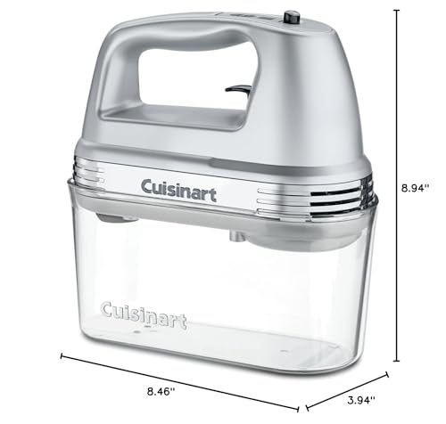 Cuisinart HM-90BCS Power Advantage Plus 9-biegowy mikser ręczny z etui do przechowywania, szczotkowany chrom
