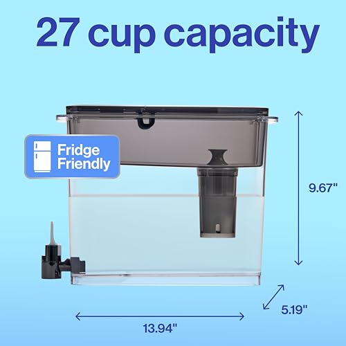 Duży dystrybutor wody Brita UltraMax z 1 filtrem BritaPlus, 27 filiżanek, czarny (opakowanie może się różnić)