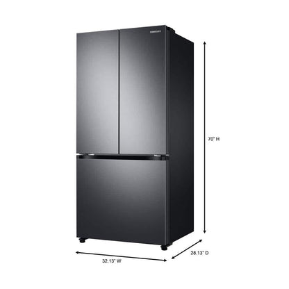 SAMSUNG RF18A5101SG 18 Cu. Ft. Smart Counter Depth French Door Lodówka - Czarna Stal nierdzewna