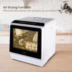 HAVA Countertop Dishwasher, 6 Programs Portable Dishwashers with 5L Built-in Water Tank, No Hookup Needed, Baby Care & Air-Drying Function for Apartments and RVs