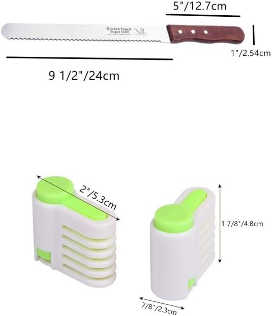 5 Pcs DIY Cake Slicer, Bread Cutter Slice Adjustable 5 Layers, Bread Cake Segmentation Toast Slice Layered Auxiliary Divider