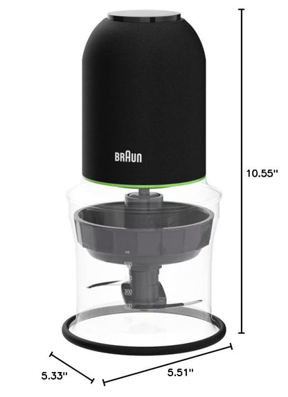 Braun CH3012BK EasyPrep™ Mini Food Processor, 4 cup, Black