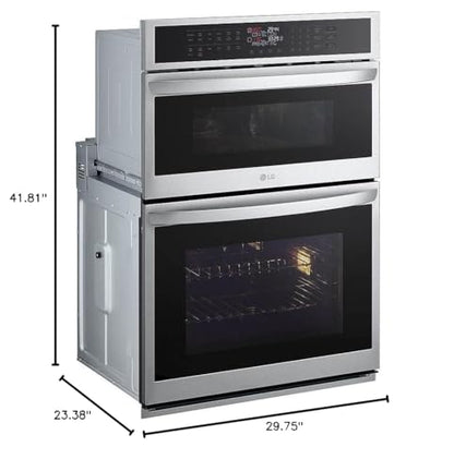 LG WCEP6423F 30 Inch Smart 6.4 cu. ft. Total Capacity Electric Combination Double Wall Oven with Wi-Fi