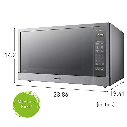 Panasonic Microwave Oven, Stainless Steel Countertop/Built-In Cyclonic Wave with Inverter Technology and Genius Sensor, 2.2 Cu. Ft, 1250W, NN-SN97JS (Silver)