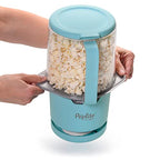 Presto 04811 PopLite My Munch Hot Air Popcorn Popper - osobisty rozmiar, wbudowana miska do serwowania, kompaktowa konstrukcja, 8 filiżanek, niebieski