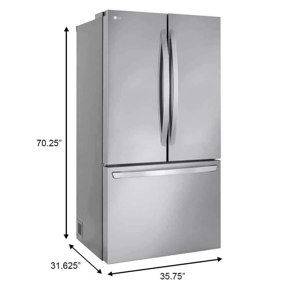 LG LRFLC2706S 27 Cu. Ft. French Door Smart Lodówka w stali nierdzewnej