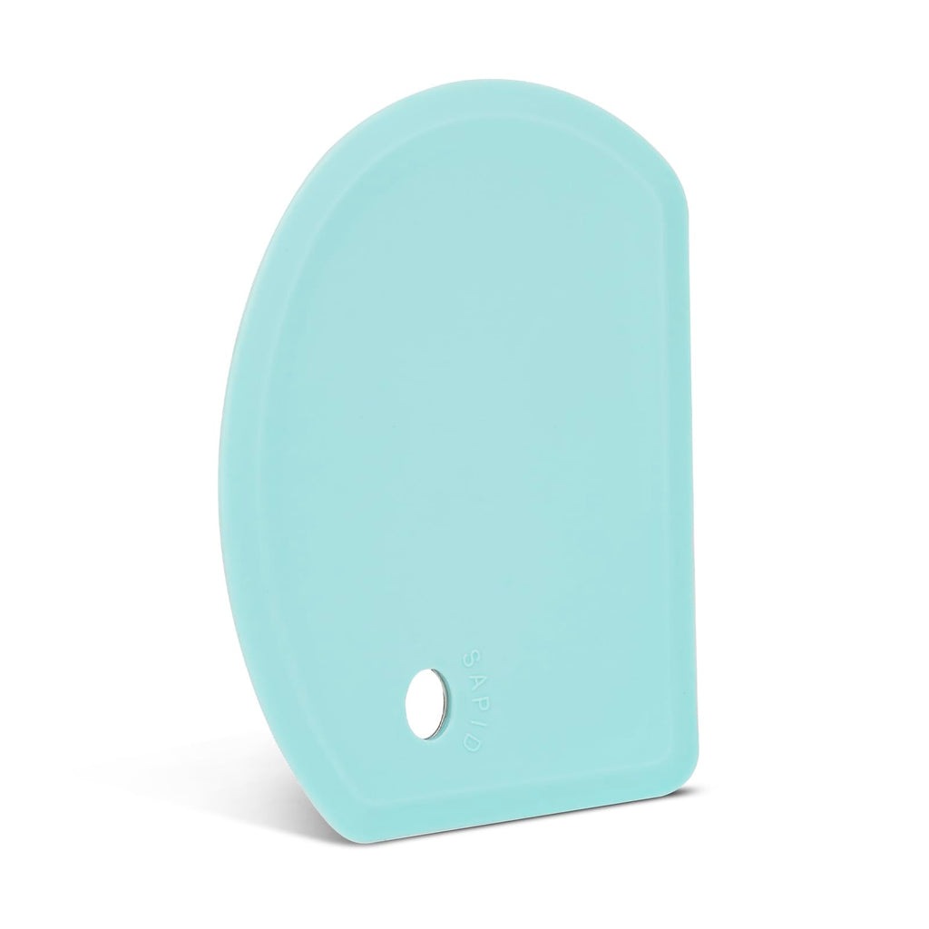 Sapid Flexible Curved Edge Silicone Bowl Scraper(5.98"x4.3"), Food Grade Dough Scraper for Baking Sourdough Bread, Cake, Multipurpose Kitchen Dish Scrapers, Easy to Clean (1, Gray)