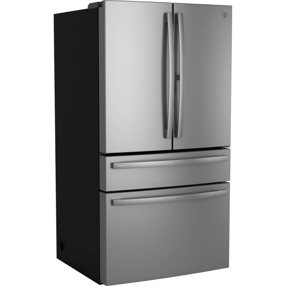 GE Profile PGE29BYTFS 36 Inch Freestanding 4-Door Smart French Door Refrigerator