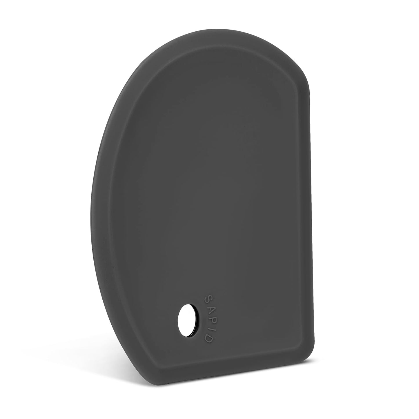 Sapid Flexible Curved Edge Silicone Bowl Scraper(5.98"x4.3"), Food Grade Dough Scraper for Baking Sourdough Bread, Cake, Multipurpose Kitchen Dish Scrapers, Easy to Clean (1, Gray)