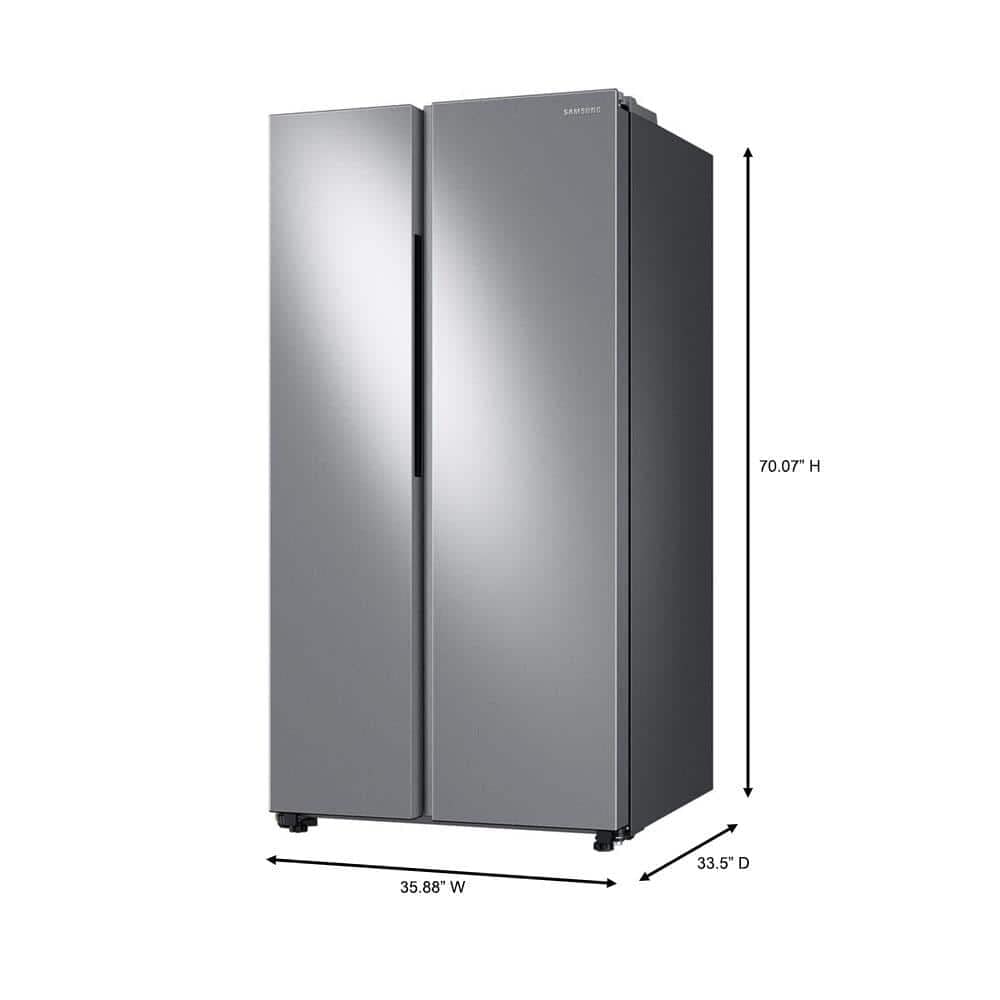 SAMSUNG RS28A500ASR 28 Cu. Ft. Stal nierdzewna Inteligentna lodówka typu side-by-side