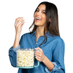 Presto 04811 PopLite My Munch Hot Air Popcorn Popper - osobisty rozmiar, wbudowana miska do serwowania, kompaktowa konstrukcja, 8 filiżanek, niebieski