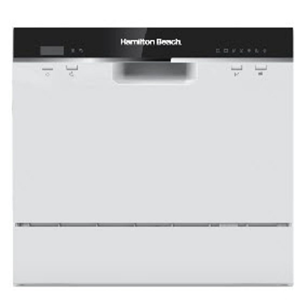 HAMILTON BEACH HBDW3208 RCA RDW3208 Counter Top Dishwasher, 6 Place Settings, Portable, White