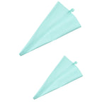 Silicone Pastry Bags, 5 Sizes Reusable Icing Piping Bags Baking Cookie Cake Decorating Bags (10"+12"+14"+16"+18"), 5 PCS Icing Cream Frosting Bags,DIY Kitchen Tool,Green