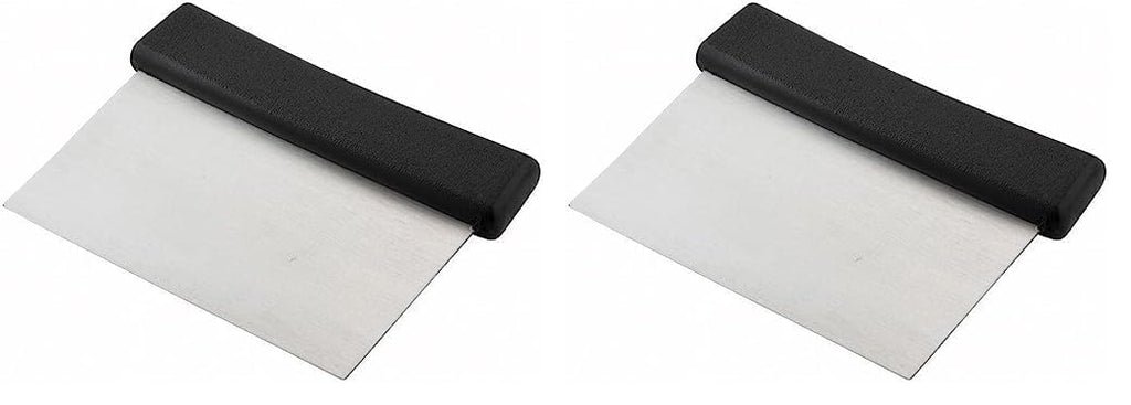 Winco Stainless Steel Dough Scraper with Wood Handle