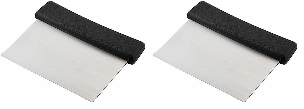 Winco Stainless Steel Dough Scraper with Wood Handle
