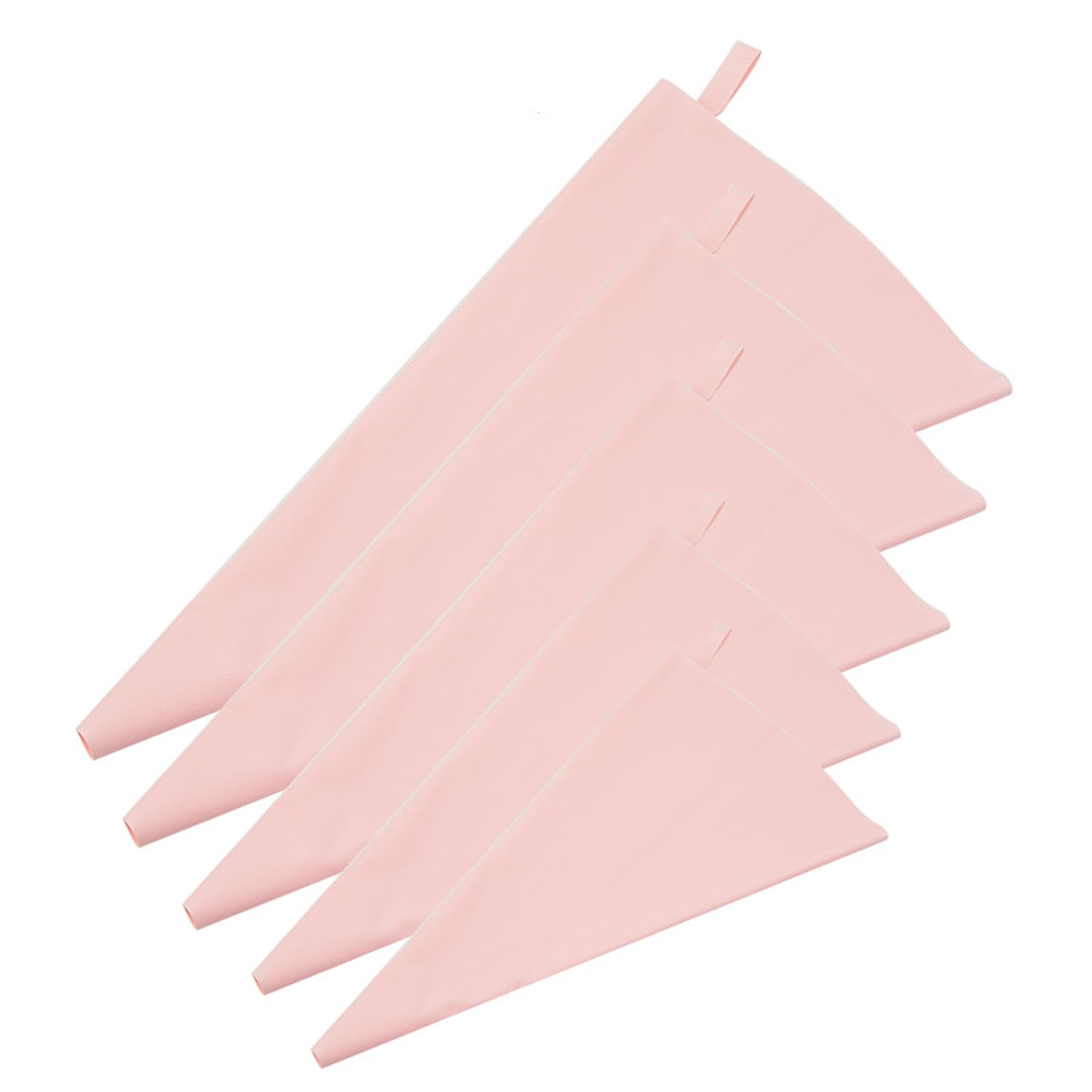 Silicone Pastry Bags, 5 Sizes Reusable Icing Piping Bags Baking Cookie Cake Decorating Bags (10"+12"+14"+16"+18"), 5 PCS Icing Cream Frosting Bags,DIY Kitchen Tool,Green