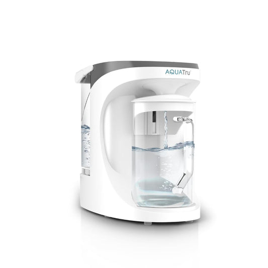 Aqua TRU Carafe | Countertop Water Purifier for PFAS and Other Contaminants with Exclusive 4-Stage Ultra Reverse Osmosis Technology (No Plumbing or Installation Required) | BPA Free