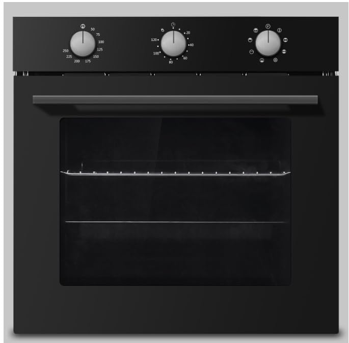 Ataucjin 24" Wall Built-In Electric Ovens,Single Wall Oven With Mechanical Knobs Control,8 Baking Modes,70L 3000W Ovens With Air Frying Function&Double-Layered Glass Door,3D Surround Heating