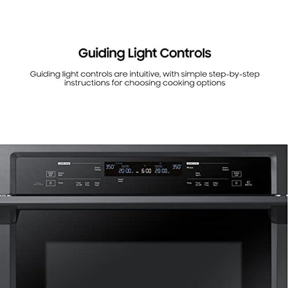 Samsung NV51K6650DG/AA 30" Smart Steam Cook, Black Stainless Steel Double Wall Oven