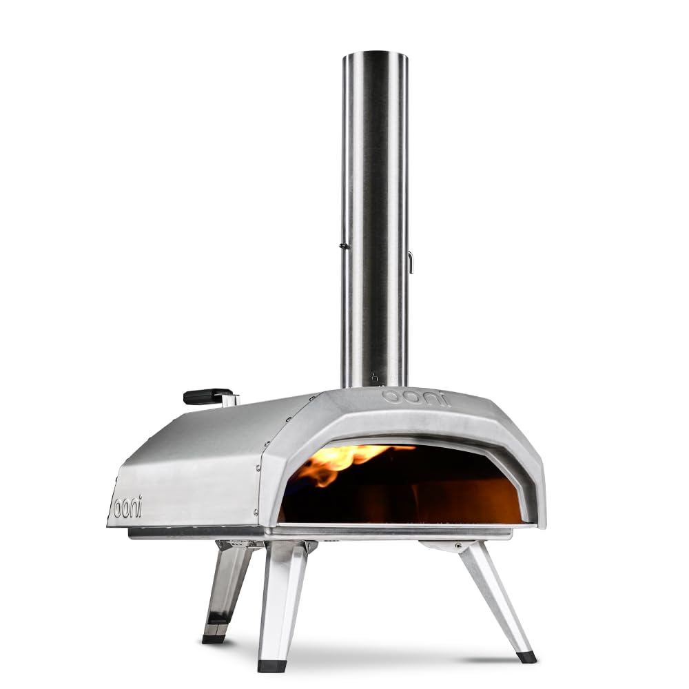 Ooni Karu 12 Multi-Fuel Outdoor Pizza Oven – przenośny piec do pizzy opalany drewnem i gazem z kamieniem do pizzy, zewnętrzny piec do pizzy Ooni – producent pizzy opalanej drewnem i kamieniem, blatowy piec do pizzy z podwójnym paliwem