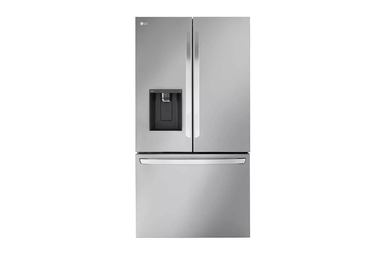 Розумний холодильник LG LRFXC2606S з нержавіючої сталі об'ємом 25,5 куб. футів з французькими дверцятами