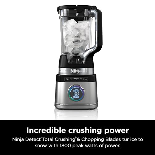 Ninja TB201 Detect Power Blender Pro, BlendSense Technology, For Smoothies, Shakes & More, 1800 Peak Watts, 72 oz. Pitcher, Blender, Black