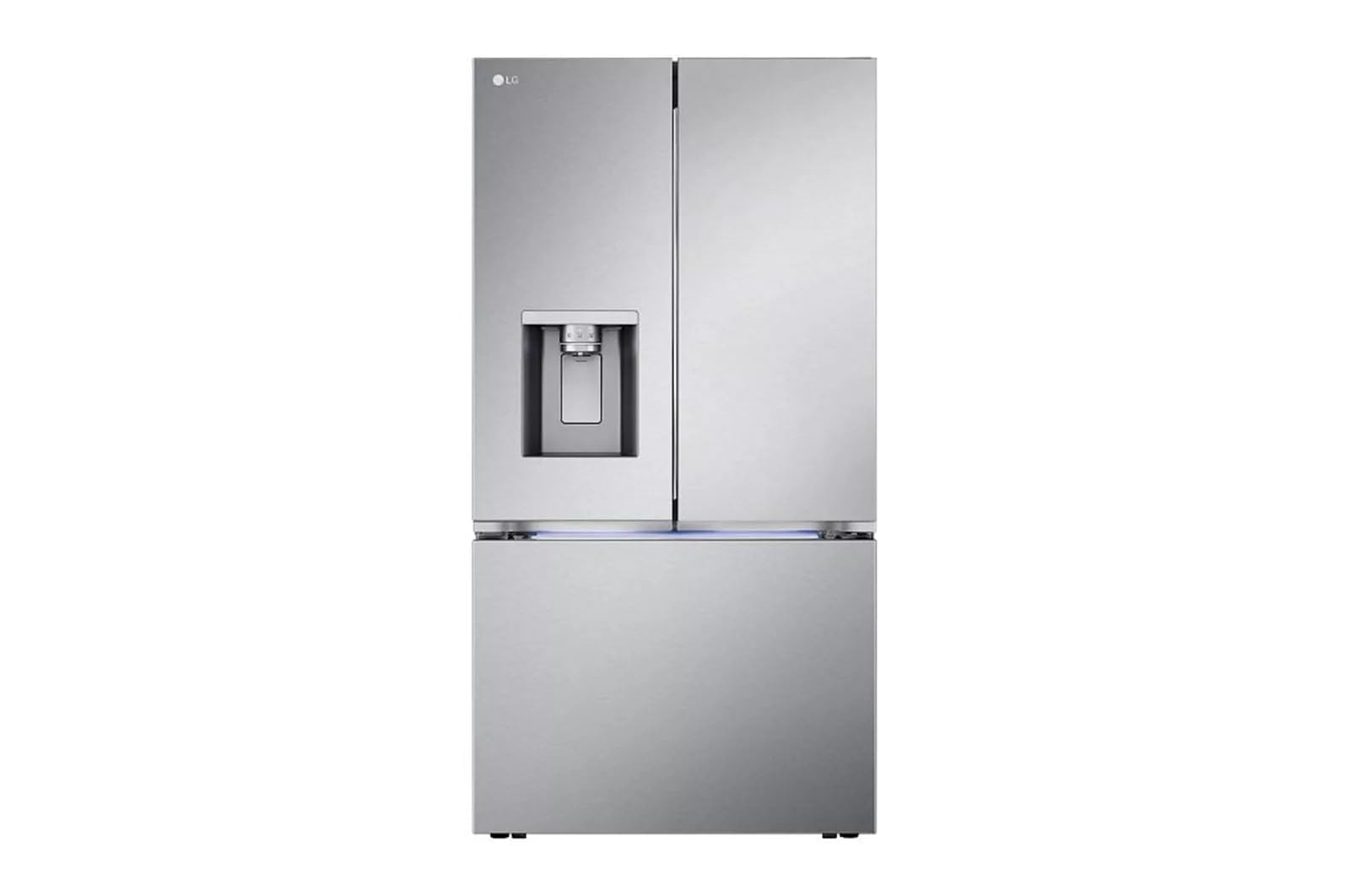 Холодильник LG LRYXC2606S з нержавіючої сталі об'ємом 25,5 куб. футів, французькими дверцятами, глибиною стільниці та розумним дизайном
