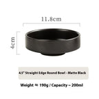45-inch Rice Bowl Round Japanese Style Japanese Style Ramen Bowl Soup Bowl - Walfos® Kitchenware