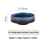 45-inch Rice Bowl Round Japanese Style Japanese Style Ramen Bowl Soup Bowl - Walfos® Kitchenware