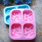 4 Hole Angels  Food-Grade Silicone Material Angel Couple Soap Mold Cake Maker Tool - Walfos® Kitchenware
