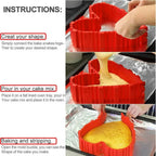 4 Pcs/Set Silicone Bakeware Magic Snake Cake Mold Pan DIY Baking Square Rectangular Heart Shape Round Cake Mould Pastry Tools - Walfos® Kitchenware