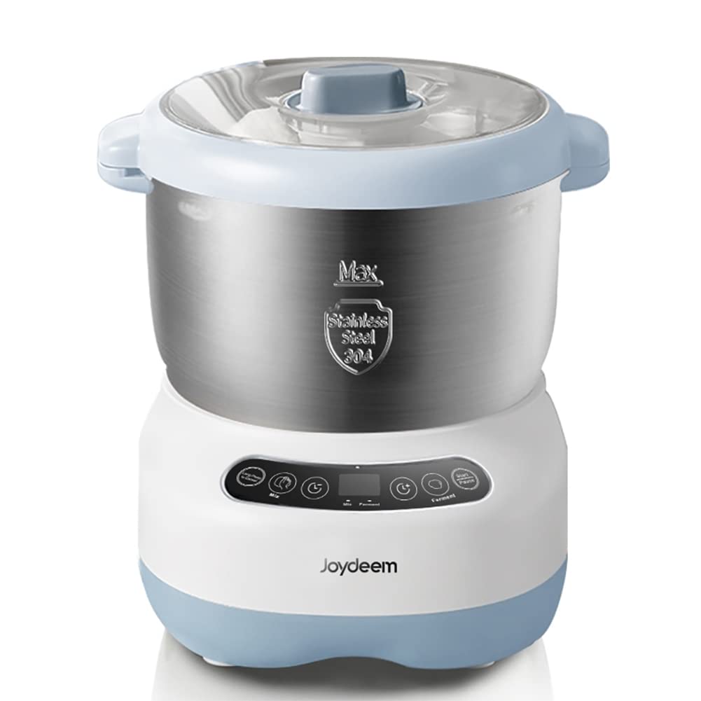 Joydeem Electric Dough Maker with Ferment Function, Microcomputer Timing, Face-up Touch Panel, 6.6Qt, 304 Stainless Steel, JD-HMJ7L