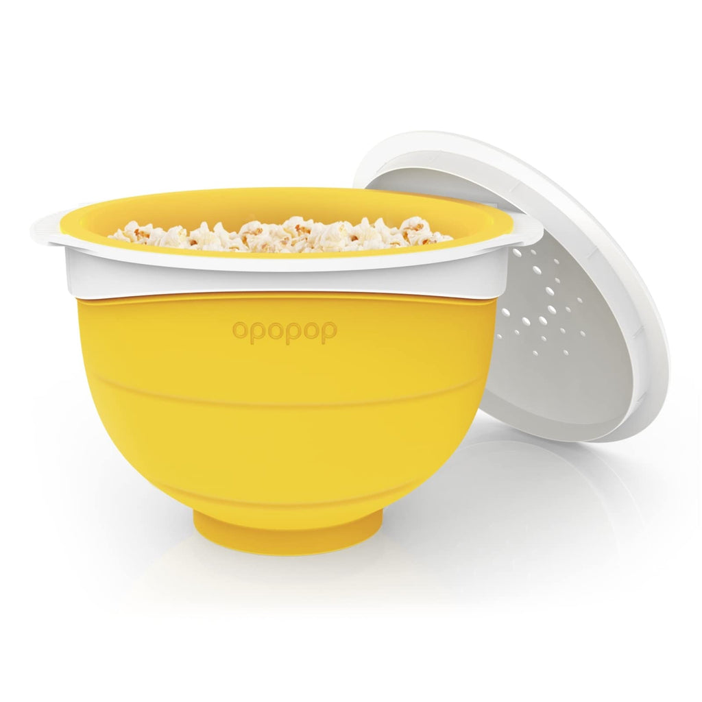 Opopop Silikonowa maszynka do popcornu - składana miska do robienia popcornu w mikrofalówce, bez BPA i do mycia w zmywarce