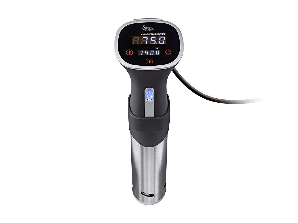 Monoprice Sous Vide Immersion Cooker 800W - With Adjustable Clamp And Digital LED Touch Screen, Easy To Clean, Black and Silver - Strata Home Collection